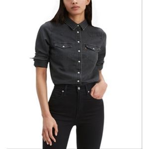 Levi's Women's Ultimate Western Shirt Black Size X-Large